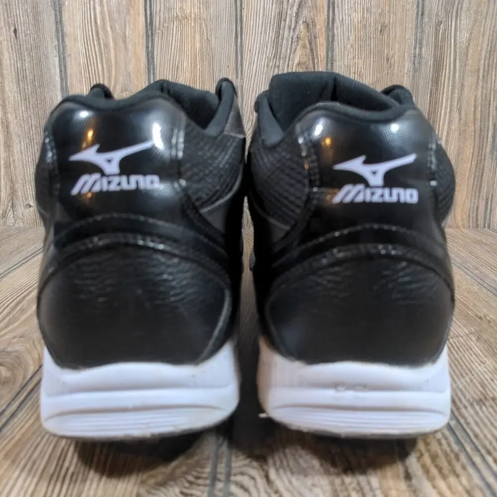 Mizuno 9 Spike Vintage G6 Metal Baseball Cleats Size 12.5 Men Black White‎